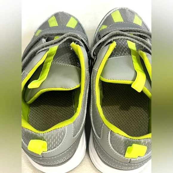 Mt. Emey Youth Gray & Yellow Wide Extra Depth Athletic Walking Shoes Sneakers - Picture 6 of 15